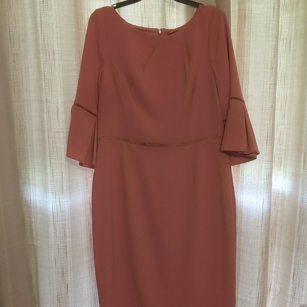 Pink bell sleeves dress